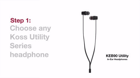 Koss Porta Pro Utility On-Ear Headphones, Detachable Interchangeable Cord System, Collapsible Design, Stealth Grey