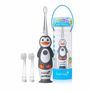 Brush-Baby WildOnes Kids Electric Toothbrush, Penguin Design, 2-Min Timer, 3 Brush Heads, Soft Bristles, Ages 0-10 - Walmart.com