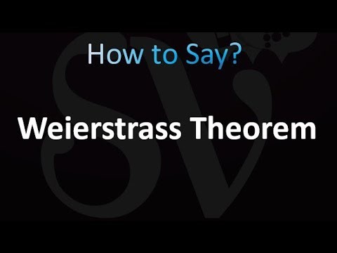 How to Pronounce Weierstrass Theorem (Correctly!)