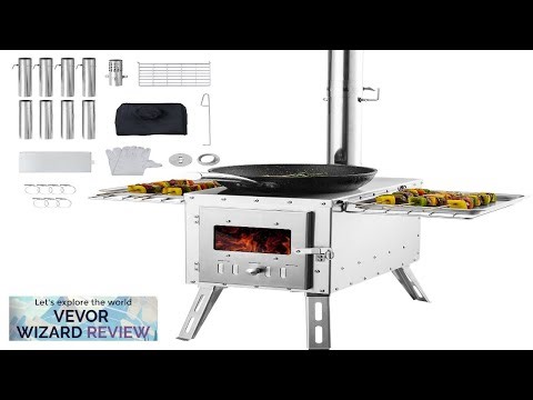 VEVOR Wood Stove 86 inch Stainless Steel Camping Tent Stove Portable Wood Review