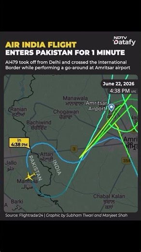 Air India Flight Enters Pakistan For 1 Minute | NDTV DATAFY