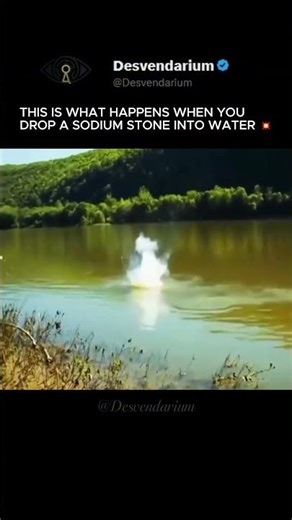 Man Throws Sodium Metal Into River — The Explosion Is Insane 🔥 | #shorts
