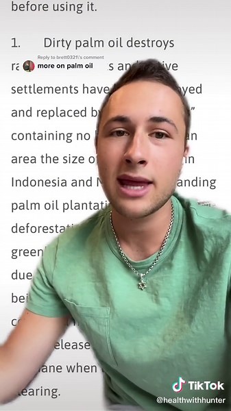 Effects of Palm Oil on Health and Environment