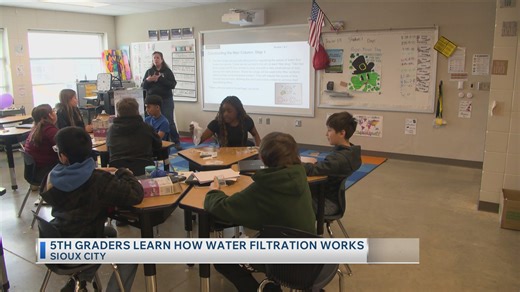 5th graders learn how water filtration works