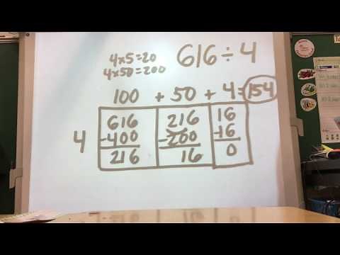 Dividing with Larger Numbers (using Area Models AND Partial Quotients) with Miss Battersby