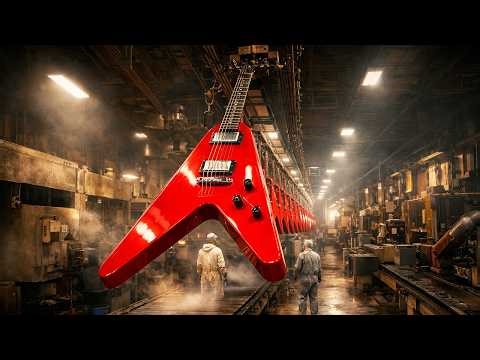 INSIDE the FLYING V GUITAR FACTORY – How ICONIC ELECTRIC GUITARS Are MADE Full Process