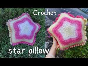 EASY Crochet Star Pillow Tutorial | Step-by-Step for Beginners | DIY Star Cushion