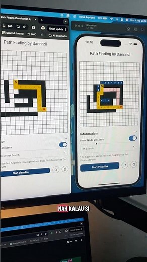 A* vs Greedy 🤯 Siapa juara path finding sebenernya? #coding #programming #programmer #flutter
