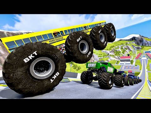 Gravity-Defying Monster Truck Car Jumps Unbelievable Feats!