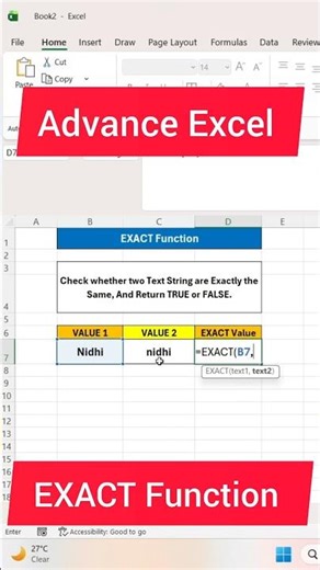 Master the Excel EXACT Function | Compare Text Strings Easily