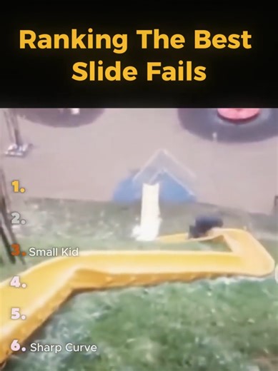 Ranking the best slide fails #ranking #funnymoments #slidefails