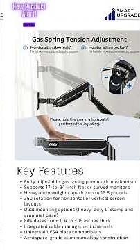 Acer Gas Spring Monitor Arm Review - Best Budget Monitor Mount?