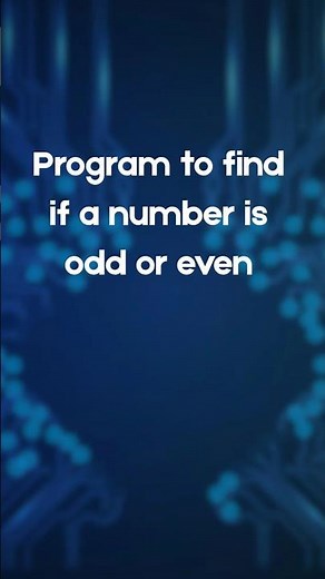 Python Program to Check if a given number is Odd or Even #python #coding #learnpython #programming