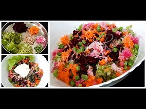 Rainbow salad with celery leaves | Unique recipe with a special tip| healthy recipe