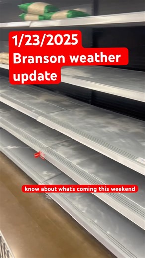 Branson snow update. 12 to 18 inches expected. Be prepared. ❄️