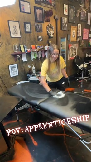 We love our apprentice @Destiny✨ no feelings were harmed in the making of this video❤️#eternaltattooandbodypiercing #nebraska #fremont #nebraskatattooartist | Eternal Tattoo & Body Piercing - Fremont, NE