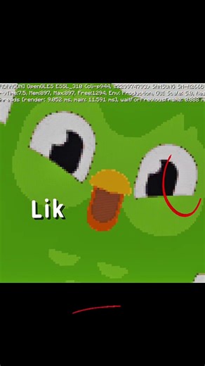 I made Duolingo pixel art in Minecraft.