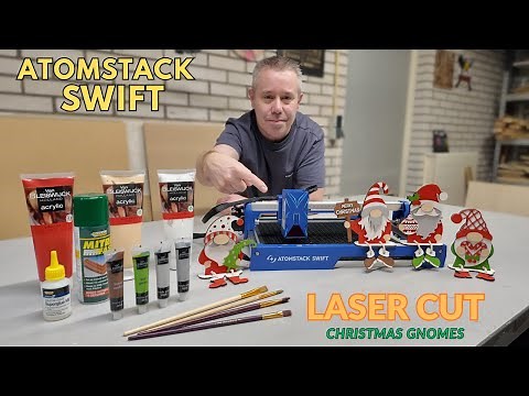 Laser Cut Christmas Gnomes using the AtomStack Swift 7W