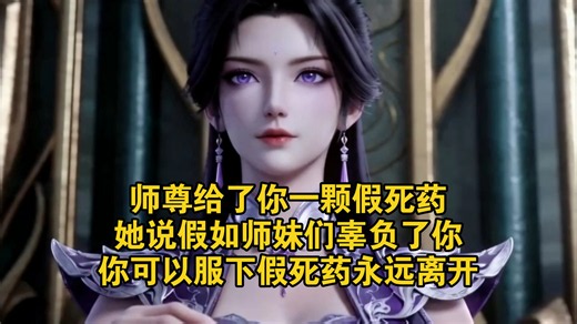 师尊给了你一颗假死药，她说假如以后师妹们辜负了你，你可以服下假死药永远离开！