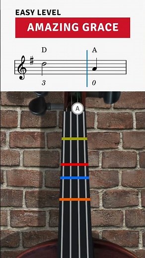 HOW TO Play Amazing Grace on Violin for Beginners (Easy Tutorial) #shorts