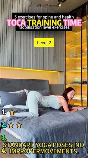 1.2.3 level exercises for spine and mobilisation #yoga #yogapractice #yogalife #yogaeveryday
