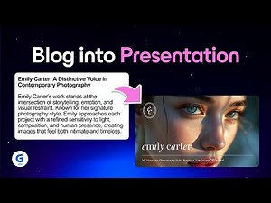 Turn Blogs into Presentations with AI | Gamma Tutorial