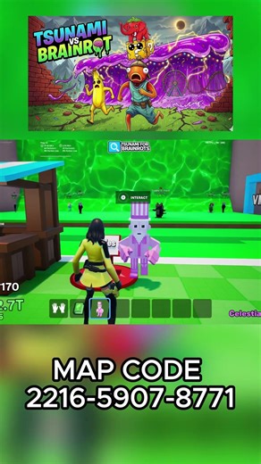 Escape Tsunami Secret Brainrot Codes Fortnite For Brainrots, (New Secret Codes) #fortnite #shorts