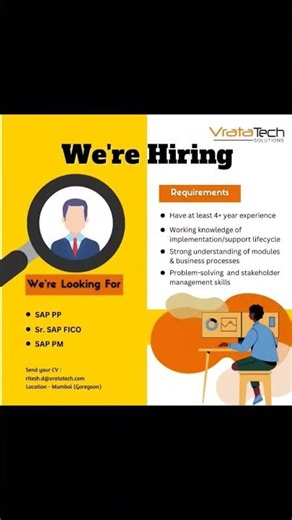 SAP S/4HANA JOB MM , PP & FICO