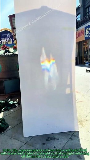 DIY Rainbow Experiment: Mirror in Water Reflects Light