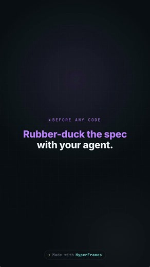 Write the Spec First - Rubber-Duck It With Your Agent #Shorts