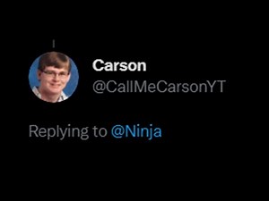 Carson responds to Ninja