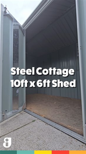 Sheds Direct Ireland  on Instagram: "Unlike most of our sheds, our cottage sheds are wider than they are long! This makes them perfect for shorter gardens, big enough for most families! We have it on display on our Finglas showroom, or you can see it online at shedsdirectireland.com! #Sheds #GardenShed #SteelSheds #Gardening #gardendesign"