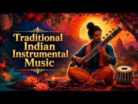 Traditional Indian Instrumental Music | Peaceful Flute & Sitar for Relaxation & Meditation