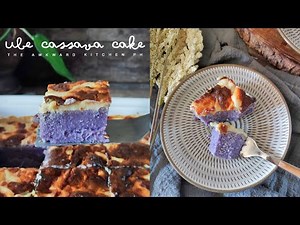 UBE CASSAVA CAKE | Creamy Cheese Custard Topping | Filipino Home Cooking | No Talking