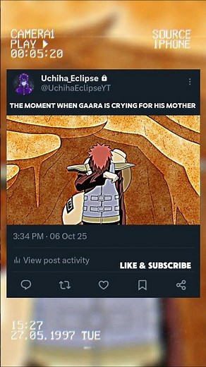 The Moment When Gaara Is Crying For His Mother | #naruto #anime #gaara #animeedit #narutoshippuden