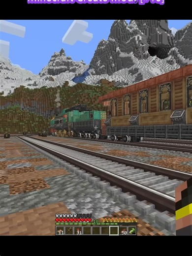 I built a PASSENGER TRAIN in Minecraft Create Mod! ##18] (5) | minecraft