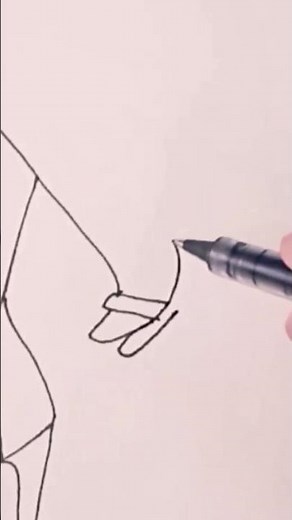 How to draw a sketch of black heels //Black hegh heels drawing #shorts