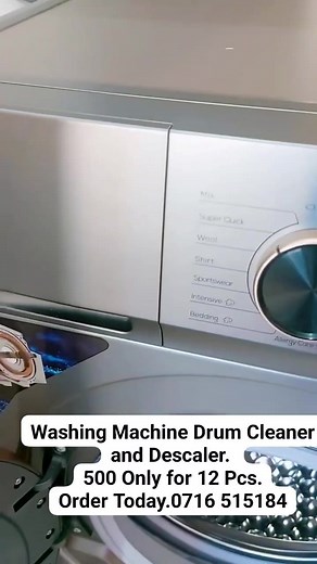 1.4K views · 20 reactions | Washing Machine Drum Cleaner & Descaler! Keep your machine fresh, odor-free, and running like new.  Only KSh 500 for 12 pieces!  Order now: 0716 515184 | Diani Beach Ukunda | Facebook
