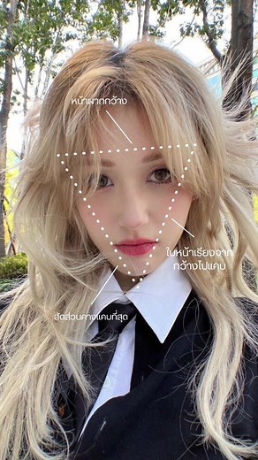 ทรงผมที่เหมาะกับคนหน้า3เหลี่ยม