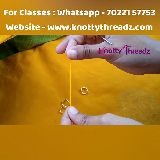 7.4K views · 87 reactions | Very Unique Crochet Saree Kuchu Design Using Square Beads - Detailed Video Website - www.knottythreadz.com For Orders & Classes Whatsapp - 70221 57753 | Knotty Threadz | Facebook