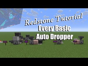 Every Basic Auto Dropper/Dispenser | Minecraft Tutorials