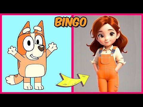 Bluey and Bingo As Humans And their favorite Drinks + Foods (and other favorites)