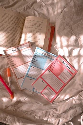 Book Review Notepad: Pastel Stationery Gift for Readers (40 Pages) - Etsy