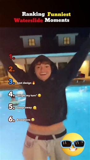 Ranking funniest WATERSLIDE moments😀😅| #funnyshort #short_feed #memes
