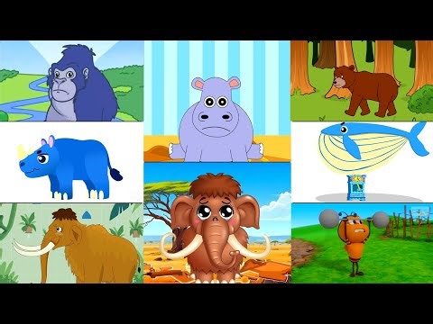 HICKORY DICKORY DOCK || CUTE HIPPO VS. CUTE MAMMOTH || COLOR INVERSION 4 EFFECTS || EFFECT TUTORIAL