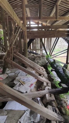 Traditional Water-Powered Wooden Hammer (Water Trip Hammer)