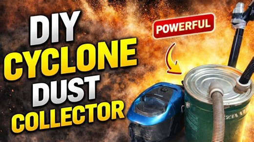 DIY Cyclone Dust Collector. DIY 旋风除尘器 - 自制木工集尘系统
