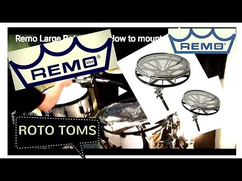 Remo Large Roto Toms! How to mount to a Drumrack!