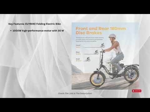 EUYBIKE Folding Electric Bike Review | 1000W Motor, 30 MPH, 80 Mile, 20" Fat Tire, Step-Thru Design