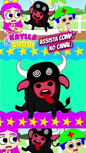 BOI DA CARA PRETA PULANDO NA ESCADA 😂🐮🪜 | Kaylla e Rhavi #shorts #boidacarapreta